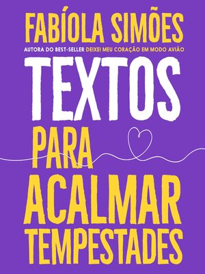 cover image of Textos para acalmar tempestades